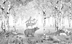 Papier peint roi de la forêt, XXL, tendance