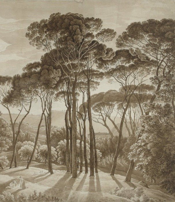 Papier peint panoramique paysage italien ambré, XXL, tendance