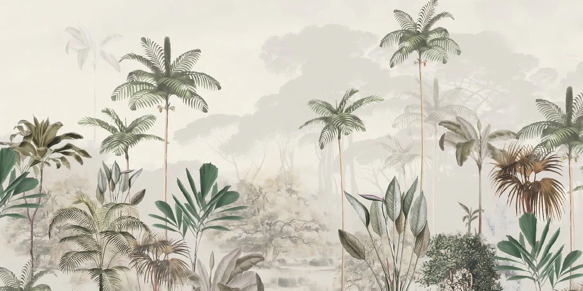 Papier peint panoramique jungle eden vert, XXL, tendance