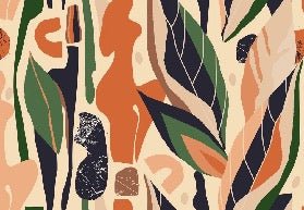 Papier peint mur végétal abstrait, XXL, tendance