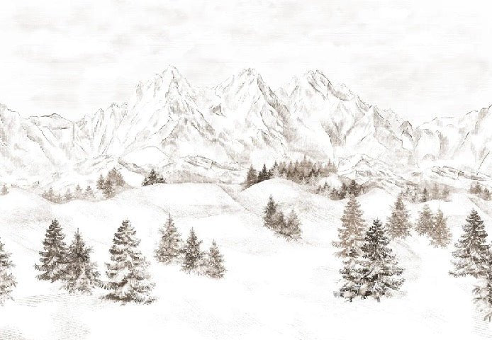 Papier peint montagne massif des Alpes, XXL, tendance