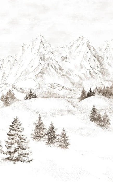 Papier peint montagne massif des Alpes, XXL, tendance