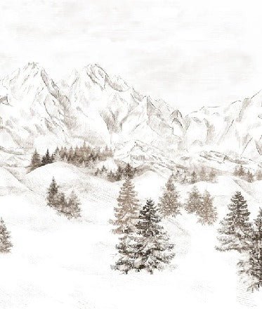 Papier peint montagne massif des Alpes, XXL, tendance