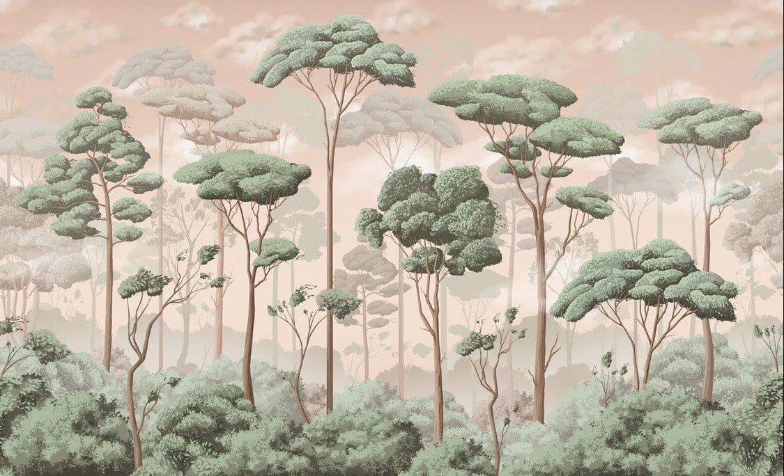 Papier peint panoramique pinède volupté jasmin, XXL, tendance