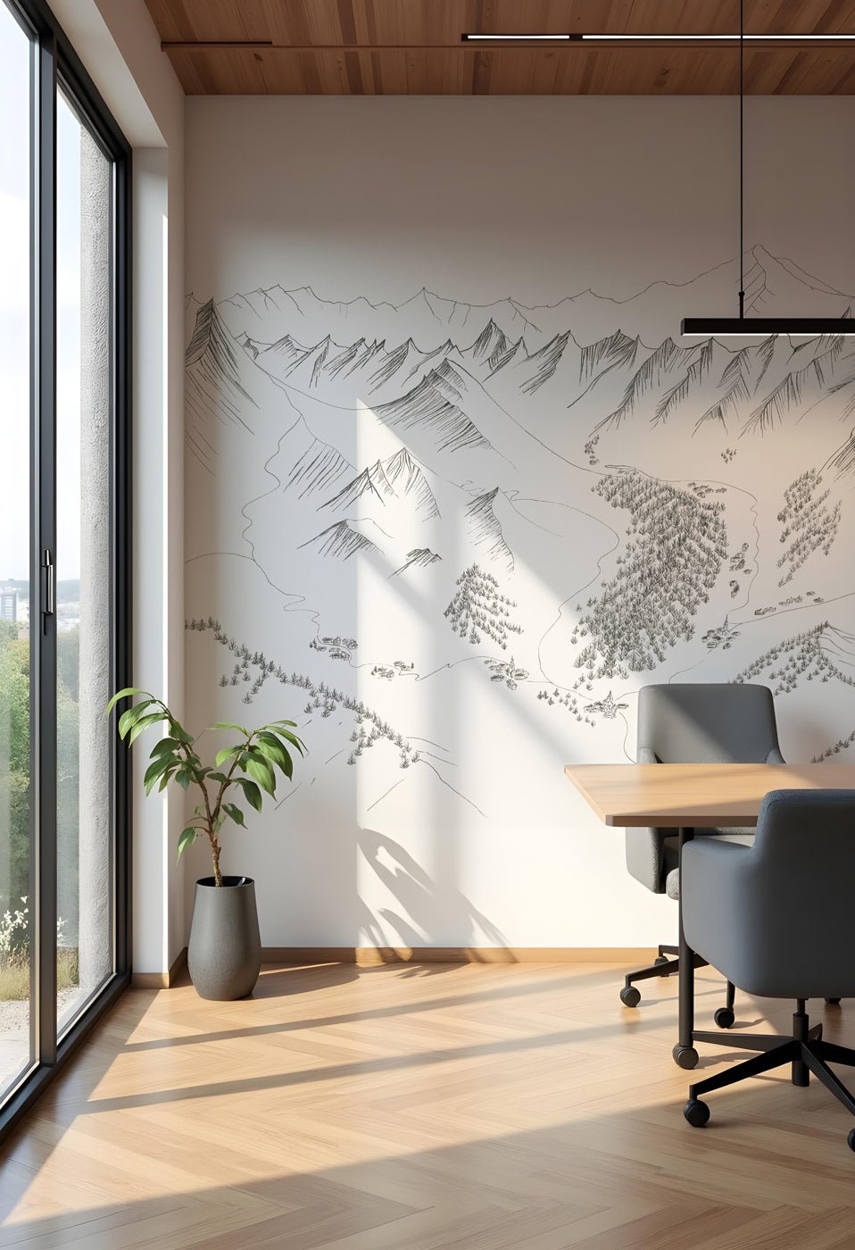 Papier peint en piste – La Clusaz, XXL, tendance