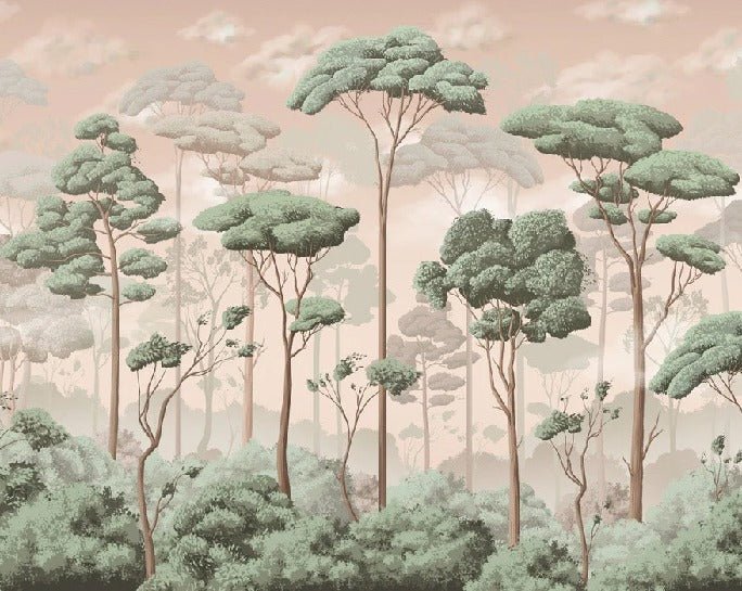 Papier peint panoramique pinède volupté jasmin, XXL, tendance