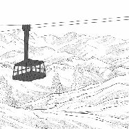 Papier peint La Plagne télécabine rouge, XXL, tendance