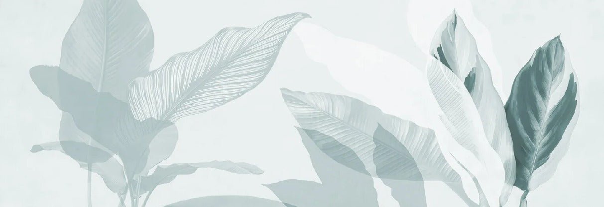 Papier peint feuillage moderne vert d'eau, XXL, tendance