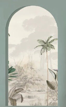 Papier peint arches luxuriantes vert, XXL, tendance