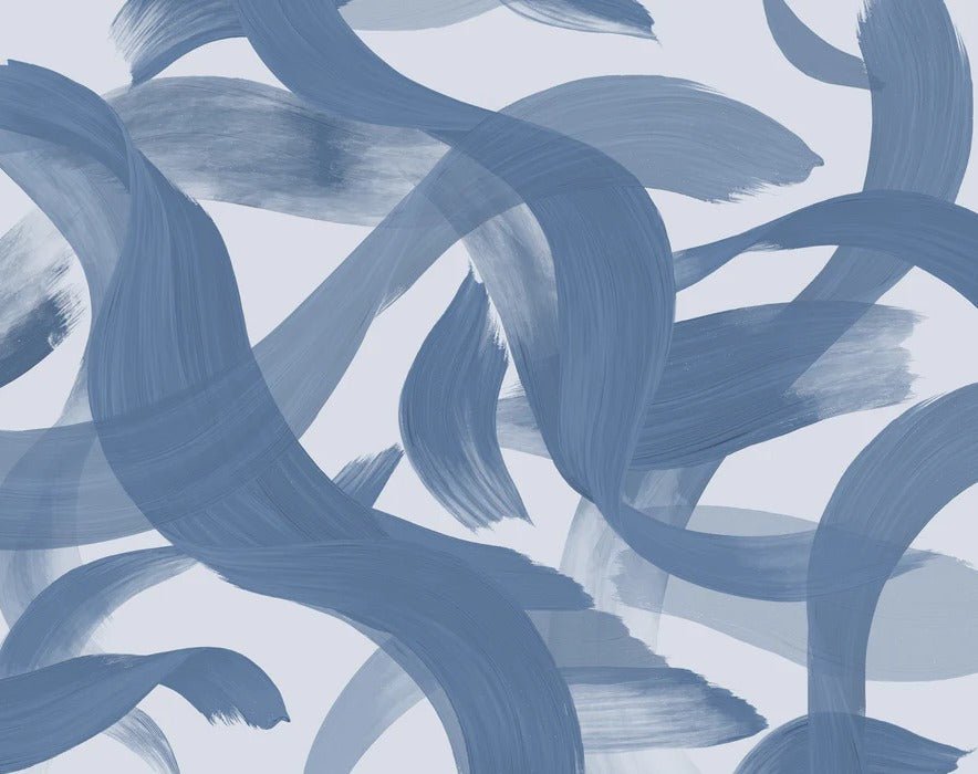 Papier peint contemporain – Bleu vibration, XXL, tendance