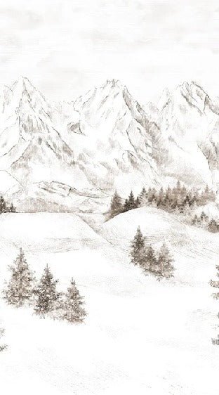 Papier peint montagne massif des Alpes, XXL, tendance