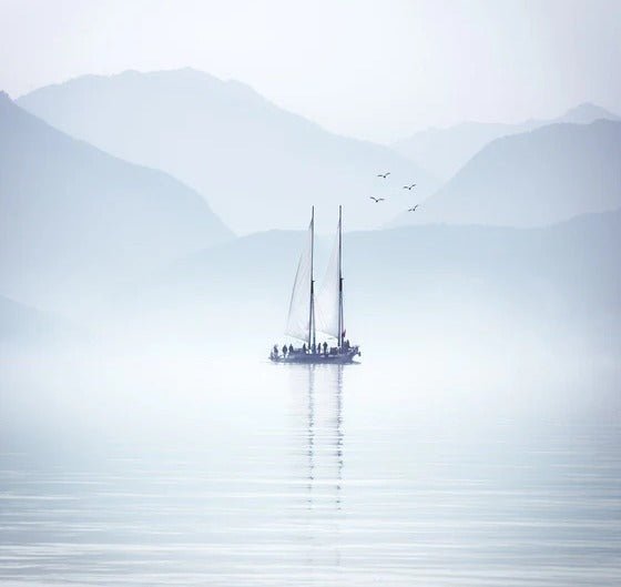 Papier peint lac Annecy navigation, XXL, tendance