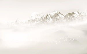 Papier peint salle de bain matin brumeux Mont Blanc, XXL, tendance