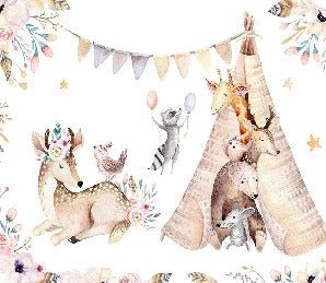 Papier peint panoramique chambre enfant craquant animaux, XXL, tendance