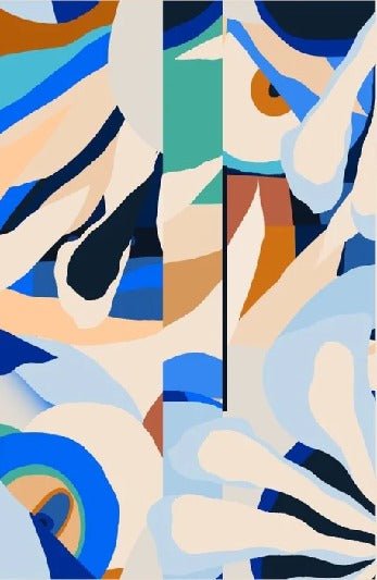 Papier peint abstrait vibrant, XXL, tendance