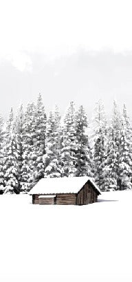 Papier peint panoramique chalet en montagne, XXL, tendance