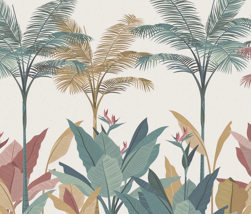 Papier peint panoramique jungle colorée, XXL, tendance