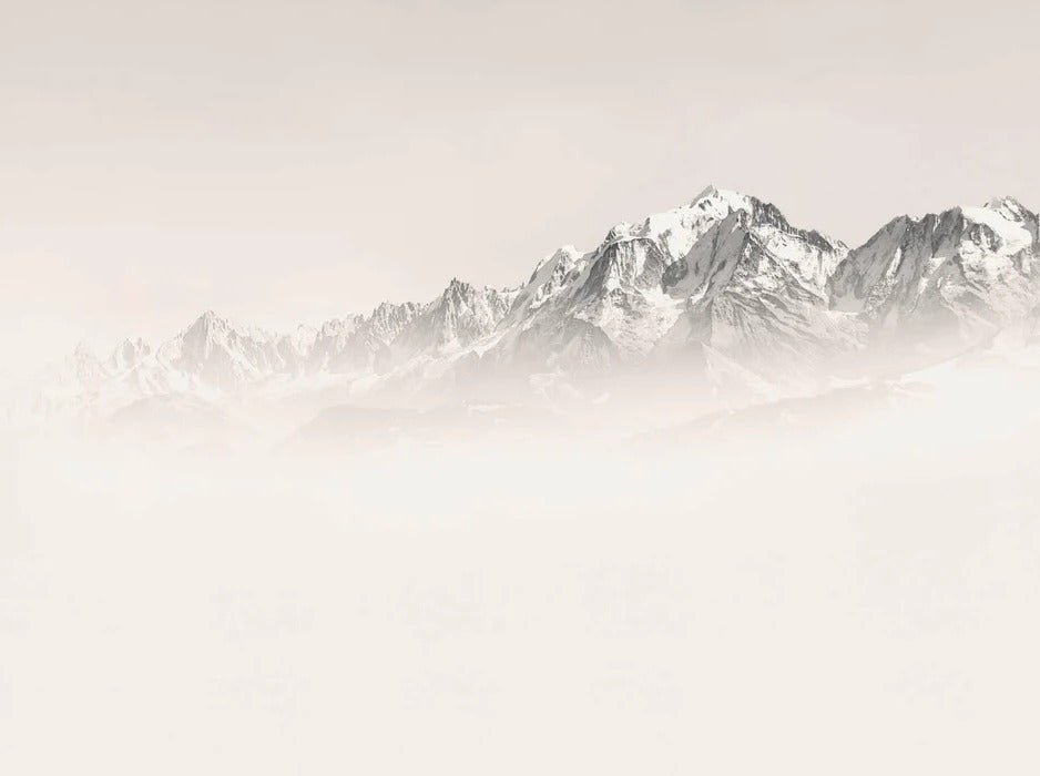 Papier peint Mont Blanc dans la brume sépia, XXL, tendance