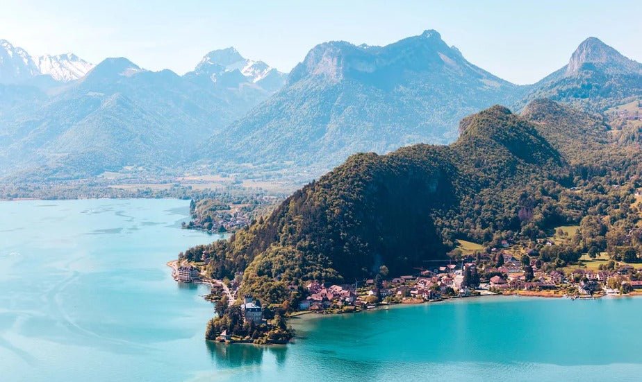 Papier peint photo Annecy chateau Duingt, XXL, tendance