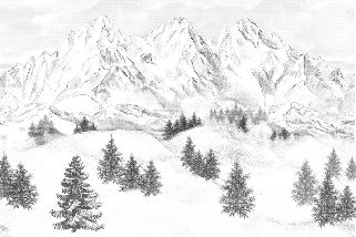 Papier peint montagne sommets de Chamonix