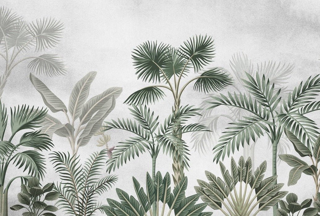 Papier peint jungle tendance arbres exotiques, XXL, tendance