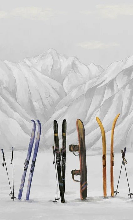 Papier peint ski à Courchevel, XXL, tendance