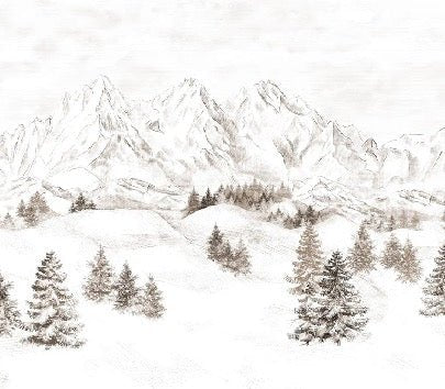 Papier peint montagne massif des Alpes, XXL, tendance