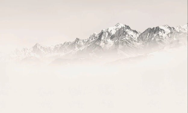 Papier peint Mont Blanc dans la brume sépia, XXL, tendance
