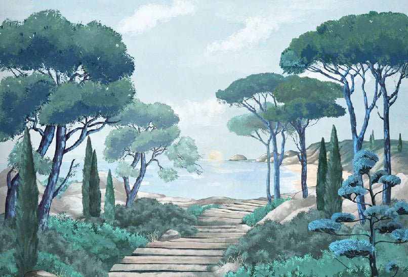 Papier peint balade dans les calanques, XXL, tendance