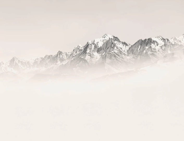 Papier peint Mont Blanc dans la brume sépia, XXL, tendance