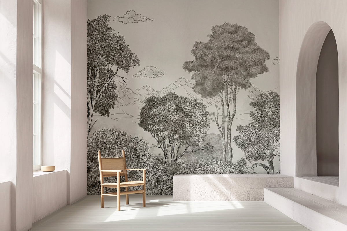 Papier peint panoramique art paint - Muralconcept