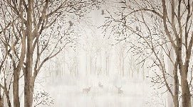 Papier peint sur mesure forêt bienvenue dans le bois, XXL, tendance