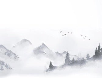 Papier peint zen paysage minimaliste, XXL, tendance