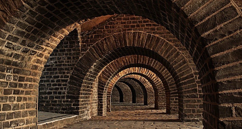 Papier peint Trompe l'oeil Bricks Passage, XXL, tendance