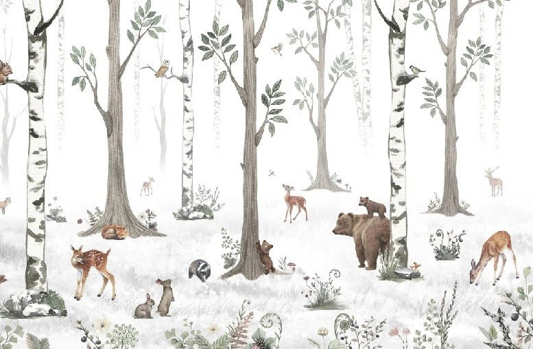 Papier peint animaux printemps forêt