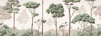Papier peint brise légère pinède, XXL, tendance