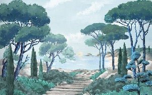 Papier peint balade dans les calanques, XXL, tendance