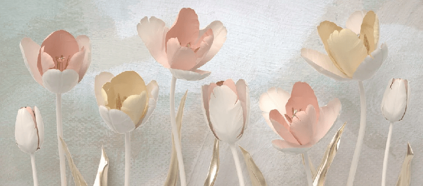 Papier peint panoramique Tulipes 3D - Muralconcept