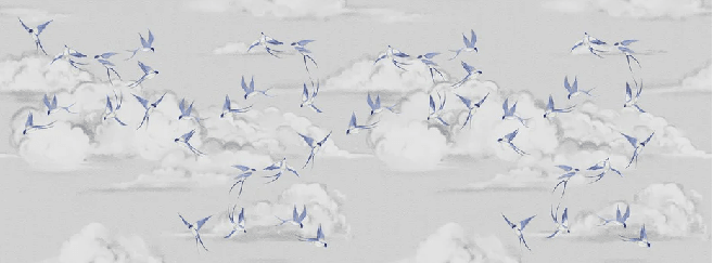 Papier peint poétique envol - Muralconcept