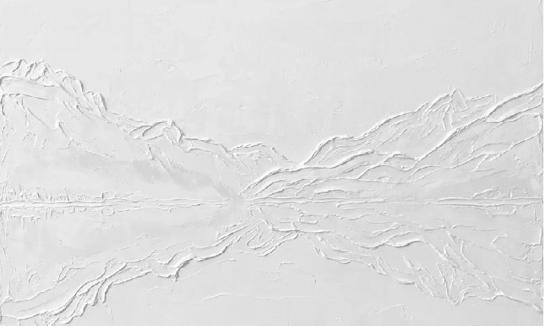 Papier peint abstrait lac Annecy - Cloud dancer - Muralconcept