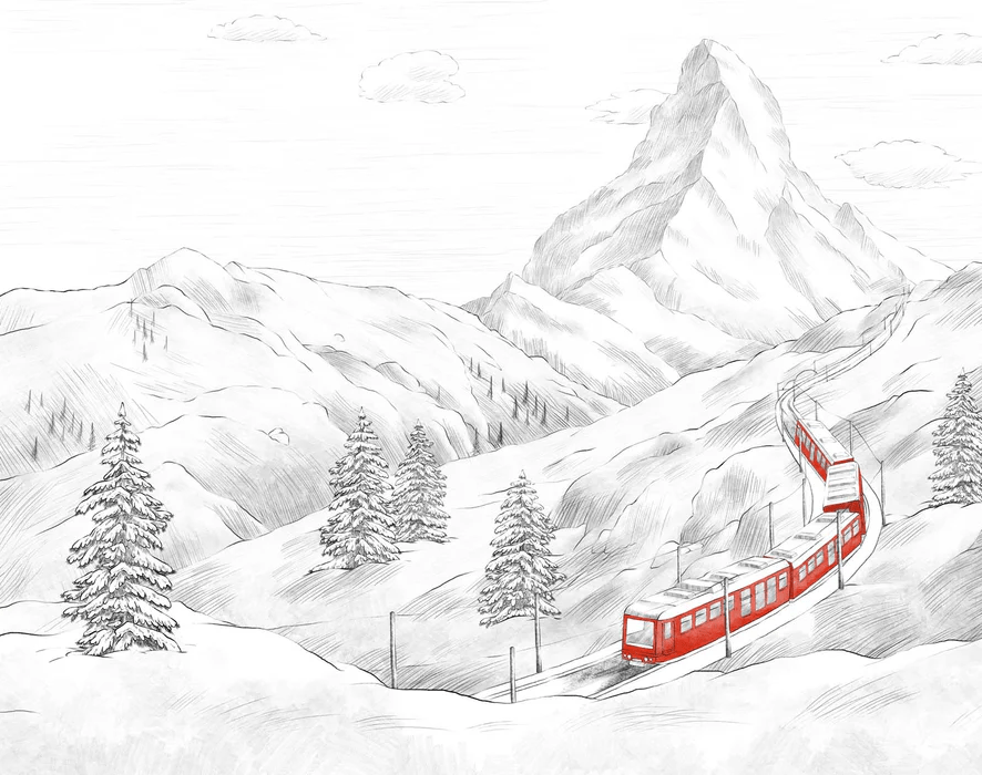 Papier peint panoramique Mont Cervin - Muralconcept