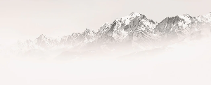 Papier peint matin brumeux Mont Blanc - Muralconcept