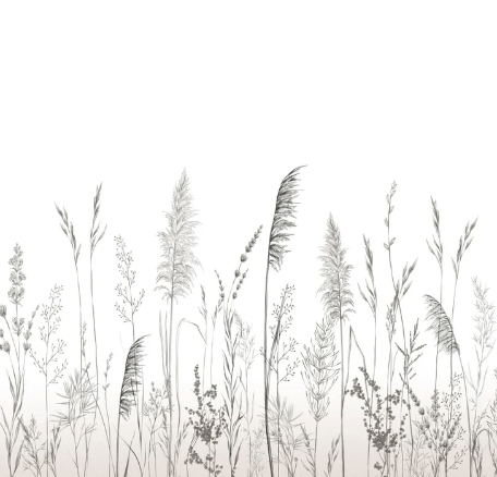 Papier peint poétique pampa - Muralconcept