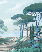 Papier peint balade dans les calanques, XXL, tendance