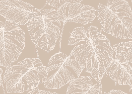Papier peint feuille monstera sable - Muralconcept
