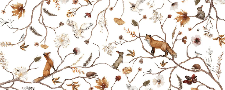 Children's forest adventure wallpaper