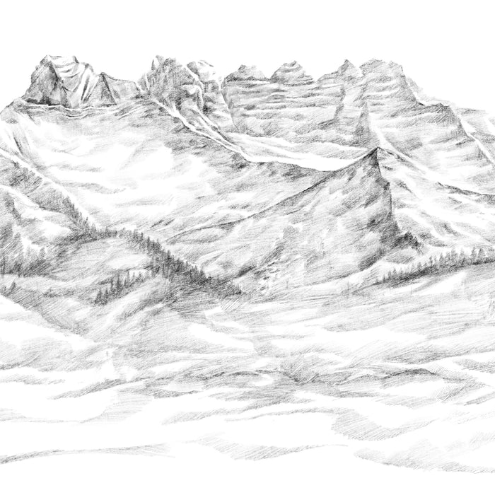 Papier peint montagne Suisse - Les dents du midi - Muralconcept