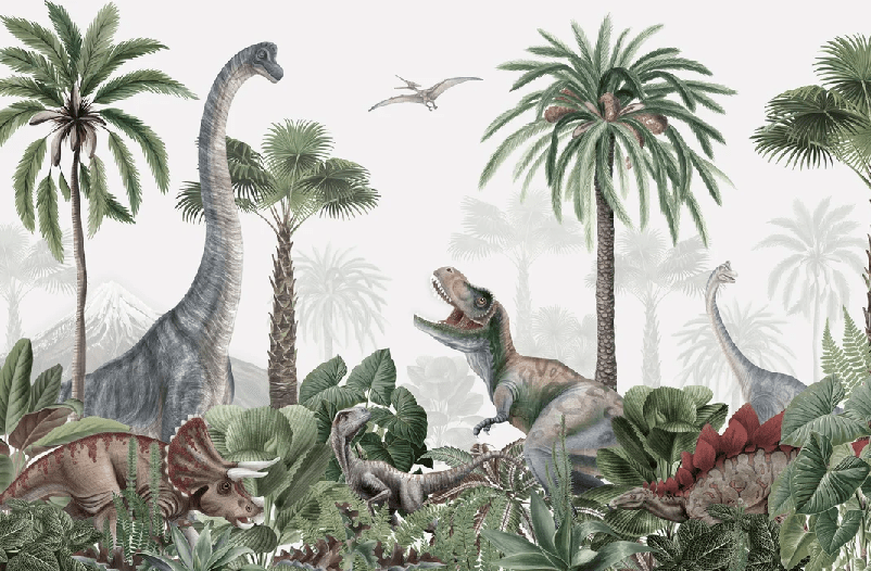 Papier peint parade des dinosaures, XXL, tendance