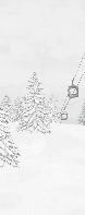 Papier peint montagne télécabine noir & blanc - Muralconcept