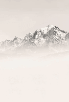 Papier peint Mont Blanc dans la brume sépia - Muralconcept